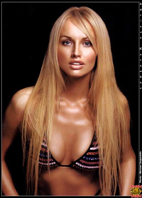 Adriana Karembeu in a bikini