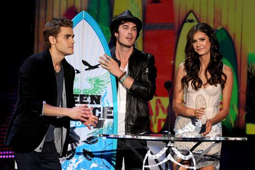 Nina Dobrev 2010 Teen Choice awards at Gibson Amphitheatre on August 8