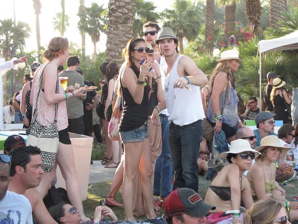 Nina Dobrev Coachella Valley Music Arts Festival day 3, April 17, 2011