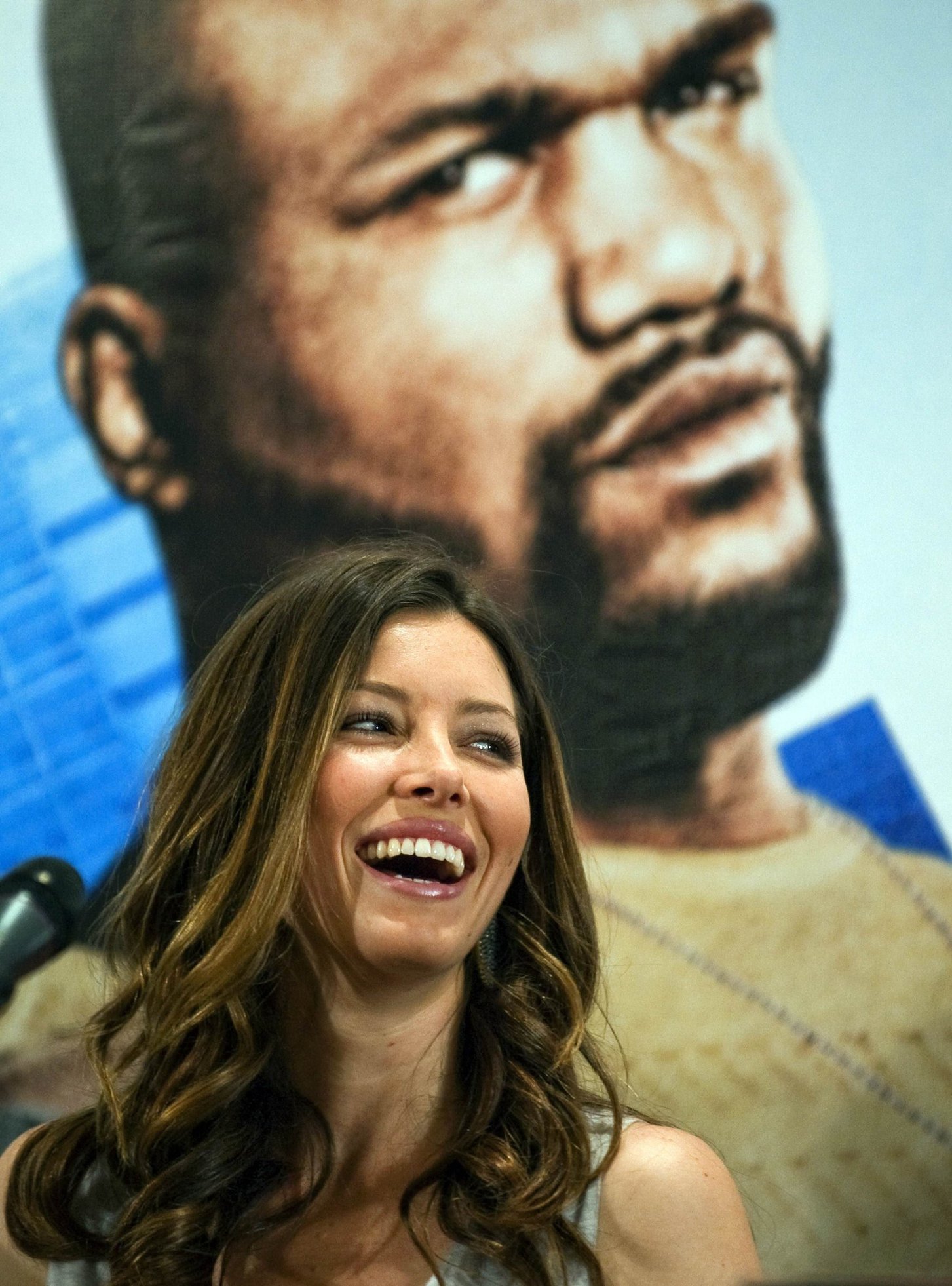 Jessica Biel at a press conference of the A-Team in Mexico City June 1, 2010 