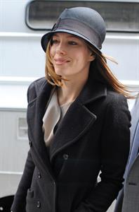 Jessica Biel leaving Justin Timberlake's apartment February 18, 2010