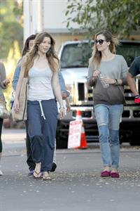Jessica Biel – “Shiva and May” set candids, LA 10/17/13 