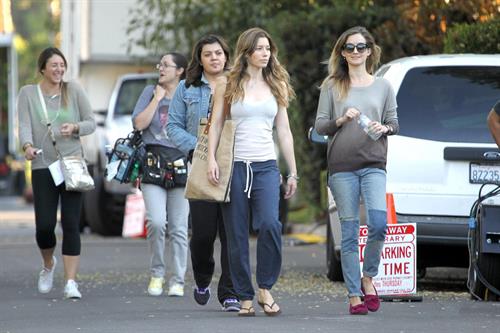 Jessica Biel – “Shiva and May” set candids, LA 10/17/13 