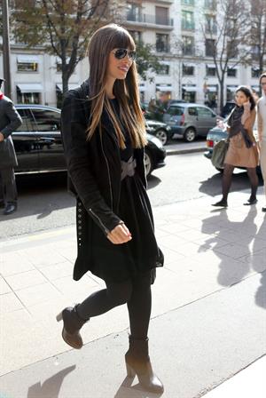 Jessica Biel Arrives at her hotel in Paris - October 7,2012 