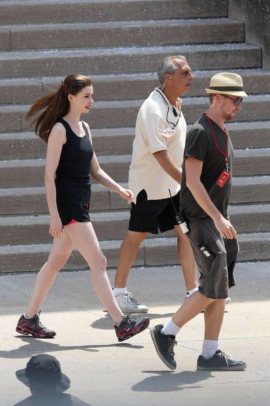 Anne Hathaway set of the Dark Knight Rises in Pittsburgh 4-8-2011