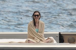 Anne Hathaway on vacation in Italy July 22, 2011 