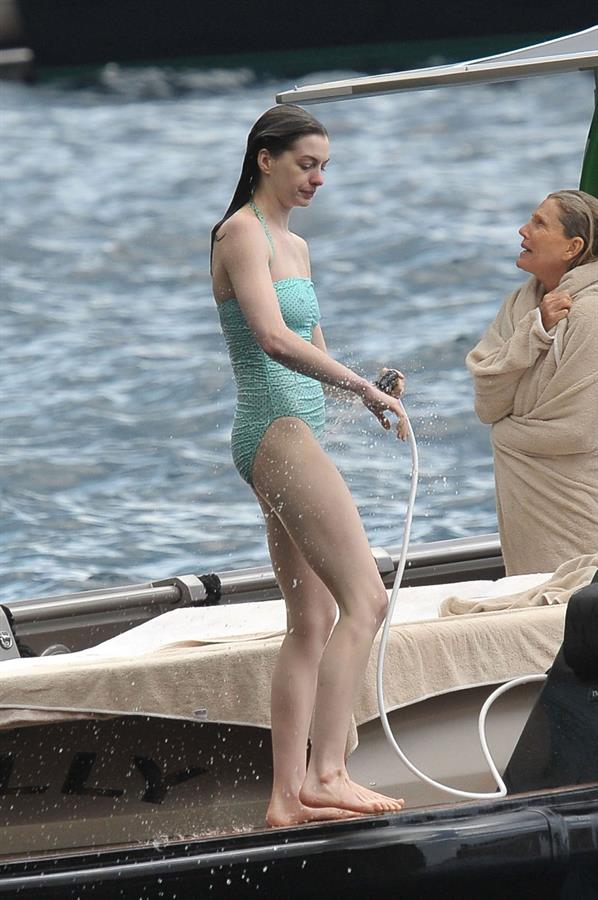 Anne Hathaway on vacation in Italy July 22, 2011 