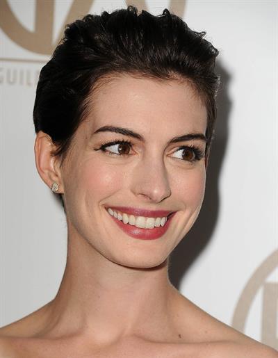Anne Hathaway 24th Annual Producers Guild Awards at The Beverly Hilton Hotel in Beverly Hills January 26-2013 