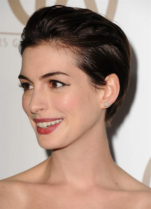Anne Hathaway 24th Annual Producers Guild Awards at The Beverly Hilton Hotel in Beverly Hills January 26-2013 