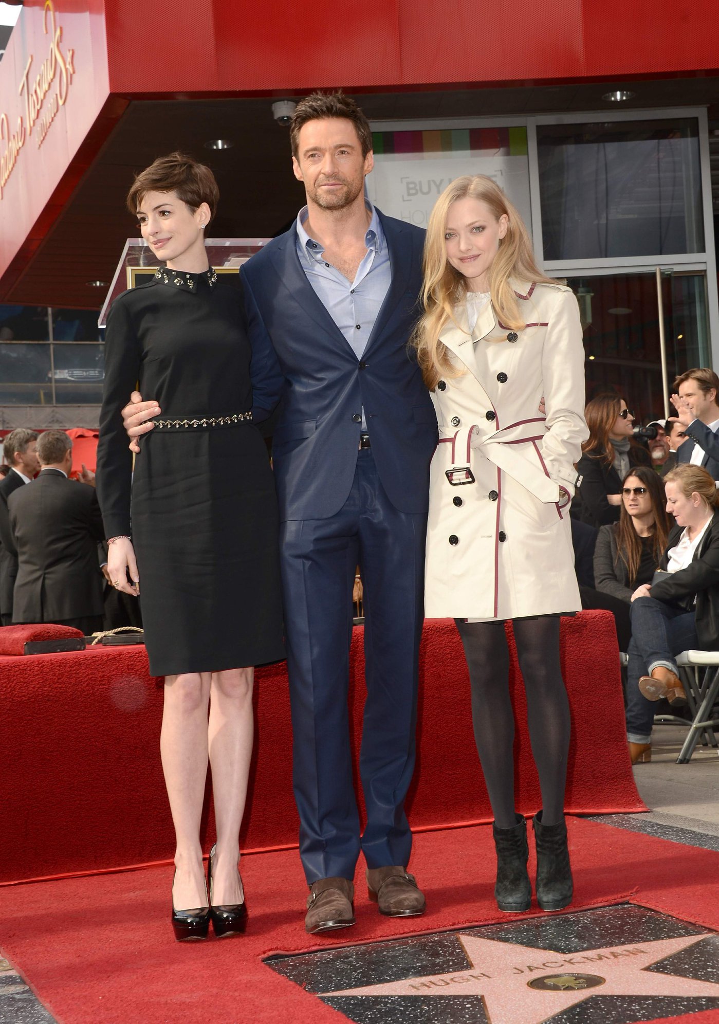 Anne Hathaway attends the Hugh Jackman Hollywood Walk Of Fame Ceremony in Hollywood December 13-2012 