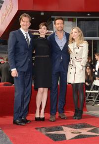 Anne Hathaway attends the Hugh Jackman Hollywood Walk Of Fame Ceremony in Hollywood December 13-2012 