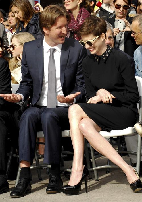 Anne Hathaway attends the Hugh Jackman Hollywood Walk Of Fame Ceremony in Hollywood December 13-2012 