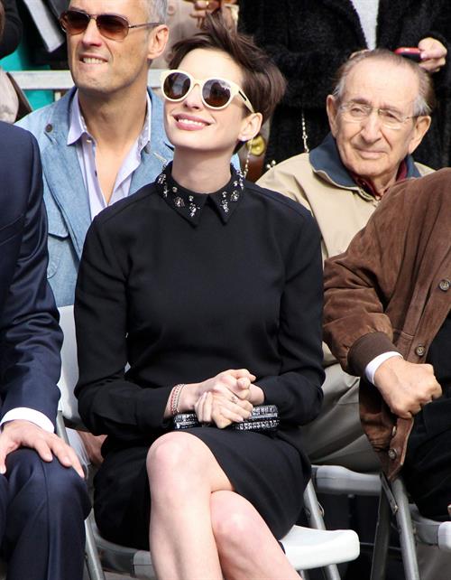 Anne Hathaway attends the Hugh Jackman Hollywood Walk Of Fame Ceremony in Hollywood December 13-2012 