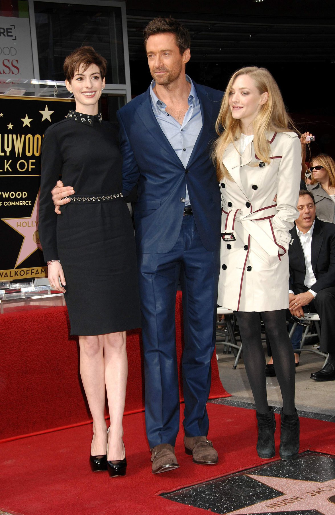 Anne Hathaway attends the Hugh Jackman Hollywood Walk Of Fame Ceremony in Hollywood December 13-2012 