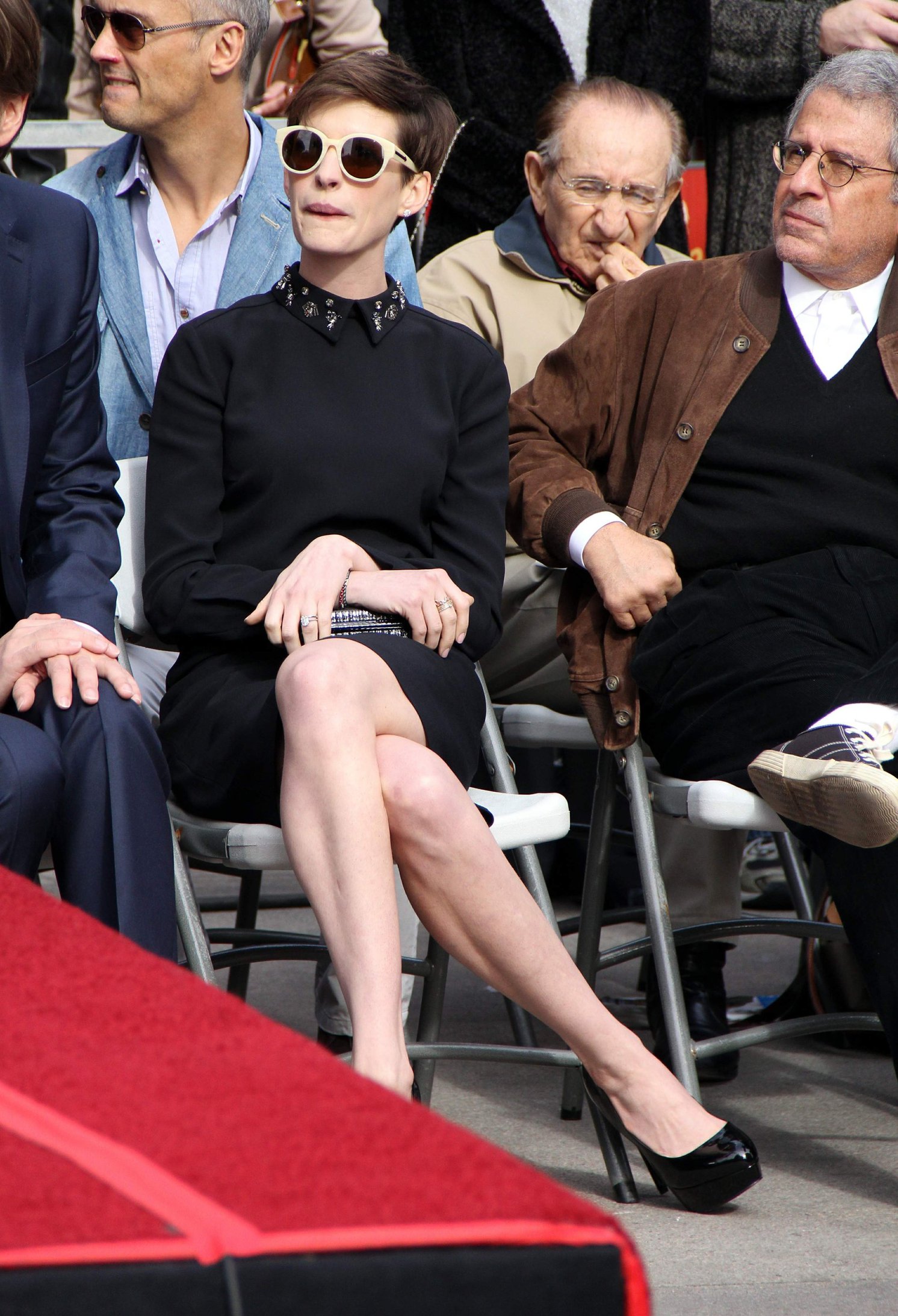 Anne Hathaway attends the Hugh Jackman Hollywood Walk Of Fame Ceremony in Hollywood December 13-2012 