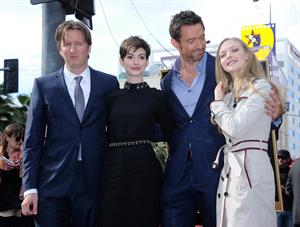 Anne Hathaway attends the Hugh Jackman Hollywood Walk Of Fame Ceremony in Hollywood December 13-2012 