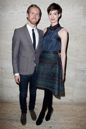 Anne Hathaway A Lunch to Celebrate Launch of 'LES MISERABLES at the Four Seasons Restaurant in NYC