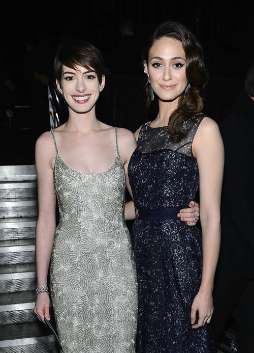Anne Hathaway attends the Critics' Choice Movie Awards 2013 with Skinnygirl Cocktails at Barkar Hangar