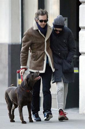 Anne Hathaway - out for a walk in NYC 1/8/13  