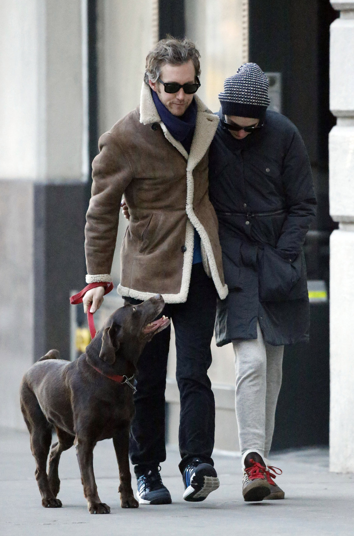 Anne Hathaway - out for a walk in NYC 1/8/13  