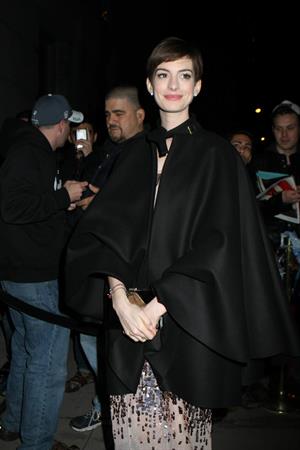 Anne Hathaway Attended the Museum of the Moving Image 27th Annual Black Tie Salute in New York Dec 11, 2012