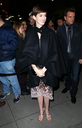 Anne Hathaway Attended the Museum of the Moving Image 27th Annual Black Tie Salute in New York Dec 11, 2012