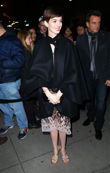 Anne Hathaway Attended the Museum of the Moving Image 27th Annual Black Tie Salute in New York Dec 11, 2012