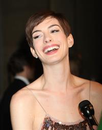 Anne Hathaway Attended the Museum of the Moving Image 27th Annual Black Tie Salute in New York Dec 11, 2012