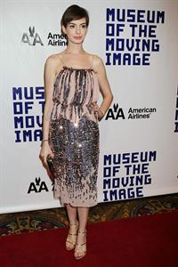 Anne Hathaway Attended the Museum of the Moving Image 27th Annual Black Tie Salute in New York Dec 11, 2012