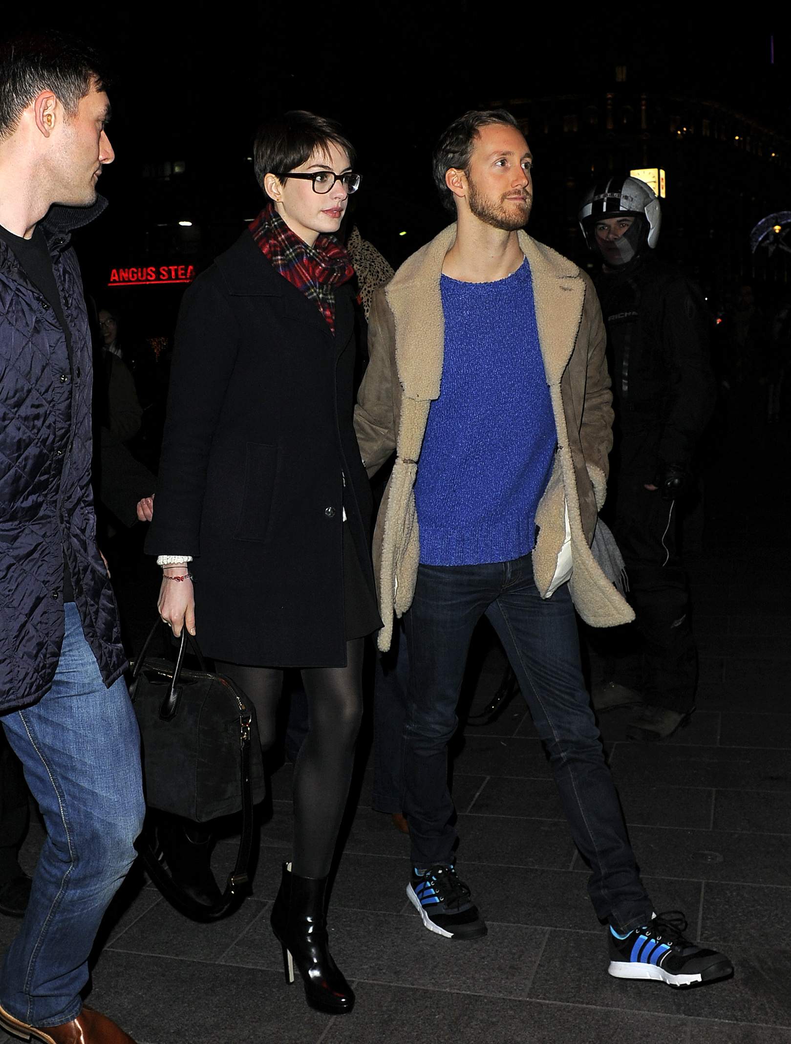 Anne Hathaway leaving her hotel and heading to the Empire Cinema Theatre in London - December 4, 2012