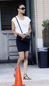 Zoe Saldana out and about in Beverly Hills July 7-2011  