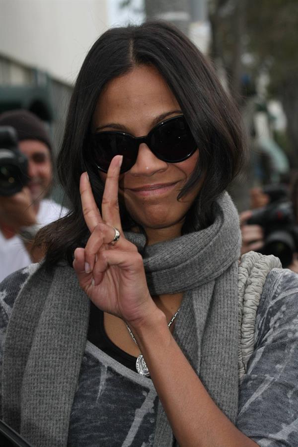 Zoe Saldana out & about in Los Angeles - March 5, 2010   