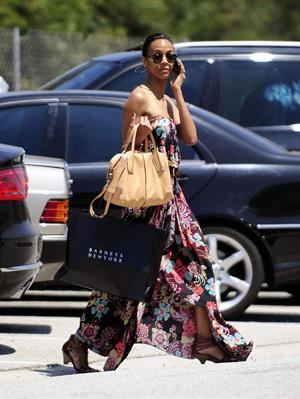 Zoe Saldana runs errands in LA August 5, 2011  