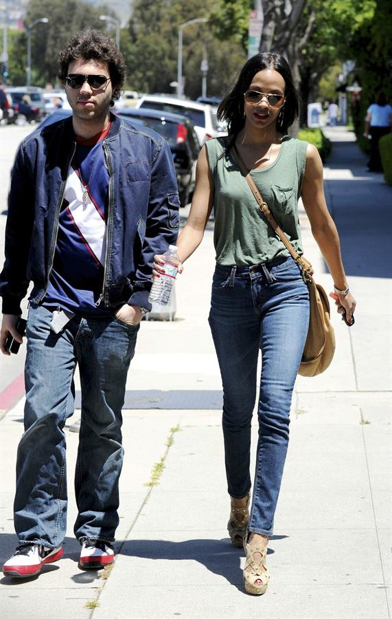 Zoe Saldana leaves a meeting in Beverly Hills April 27-2011 