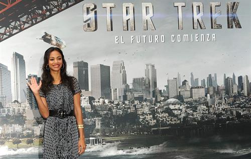 Zoe Saldana at the Star Trek Madrid Photocall