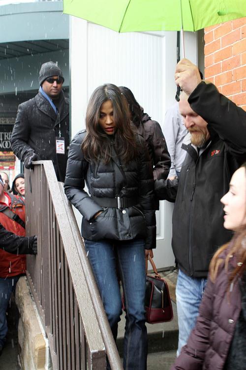 Zoe Saldana at the Sundance Film Festival on January 26-2012 