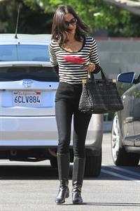 Zoe Saldana outside a Recording Studio in Hollywood 