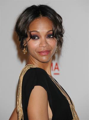 Zoe Saldana at LACMA's Art And Film Gala Honoring Clint Eastwood And John Baldessari in Los Angeles 2011.11.05