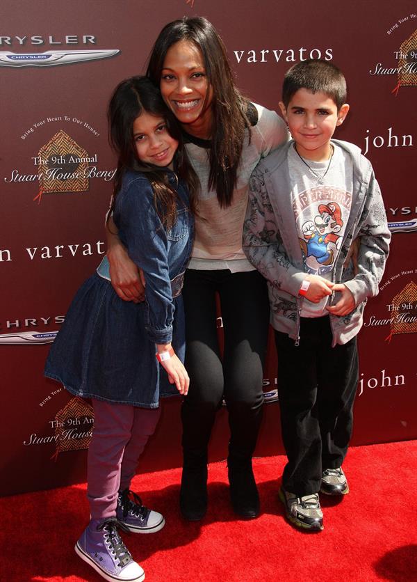 Zoe Saldana - John Varvatos 9th Annual Stuart House Benefit in Los Angeles March 11 2012. 