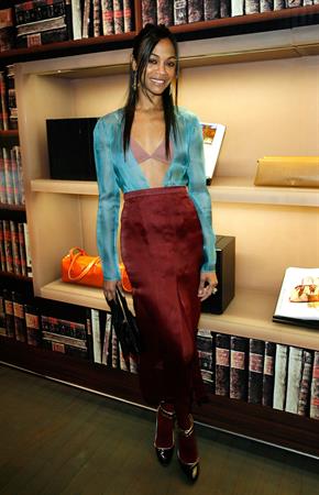 Zoe Saldana - Prada book launch party - Beverly Hills, Nov. 13, 2009  