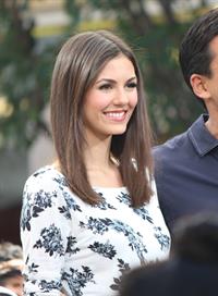 Victoria Justice set of Extra at the Grove in LA 10/26/12