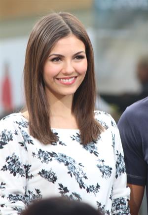 Victoria Justice set of Extra at the Grove in LA 10/26/12