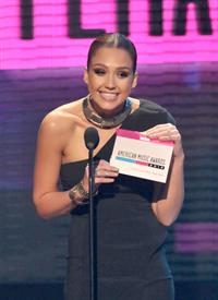 Jessica Alba at the American Music Awards at Nokia Theatre Los Angeles on November 21, 2010
