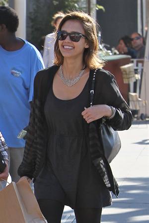 Jessica Alba at Coldwater Park and Famous Cupcakes in Beverly Hills