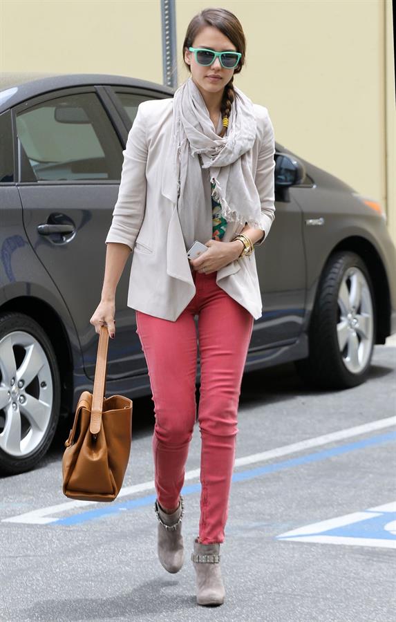 Jessica Alba at her office in Santa Monica on May 25, 2012