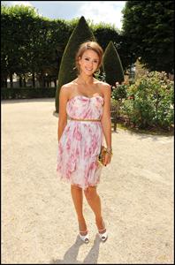 Jessica Alba at Christian Dior show during Paris fashion week 5-7-2010