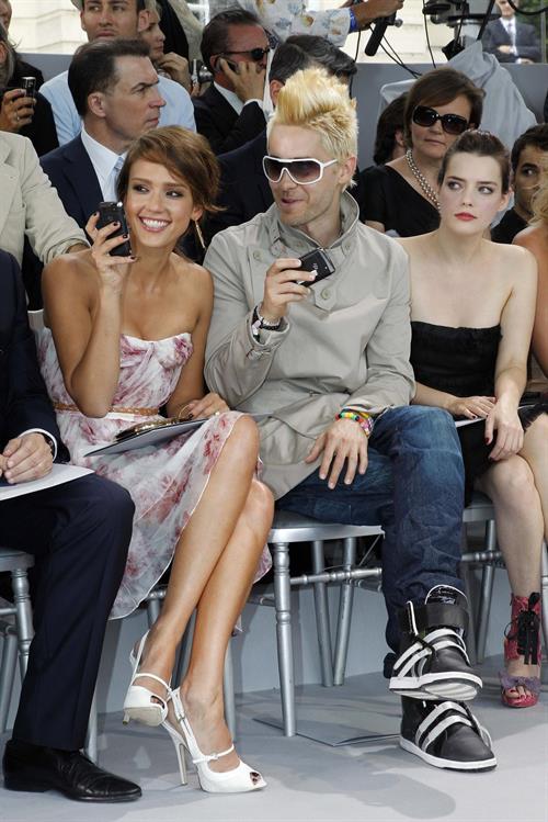 Jessica Alba at Christian Dior show during Paris fashion week 5-7-2010