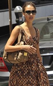 Jessica Alba heads to an afternoon meeting in Beverly Hills June 16, 2010 