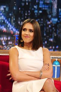 Jessica Alba on Late Night with Jimmy Gallon on December 13