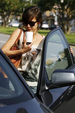 Jessica Alba leaving Caffe Luxxe in Brentwood on March 20, 2010 